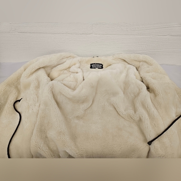 J. Percy for Marvin Richards Suede and Fur Lined Coat with in Umber Brown Sz Med - Picture 9 of 12